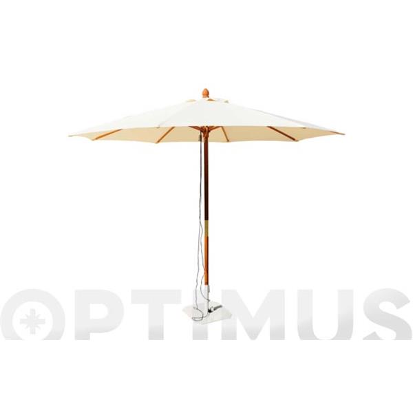 //PARASOL MADERA 300 CM TUBO 48 MM CRUDO