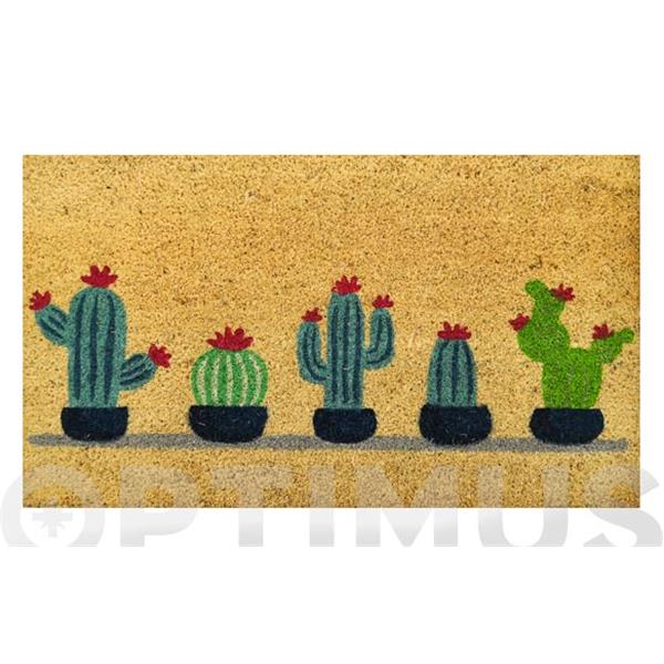 FELPUDO COCO ESTAMPADO 40X70 CM CACTUS SURTIDO