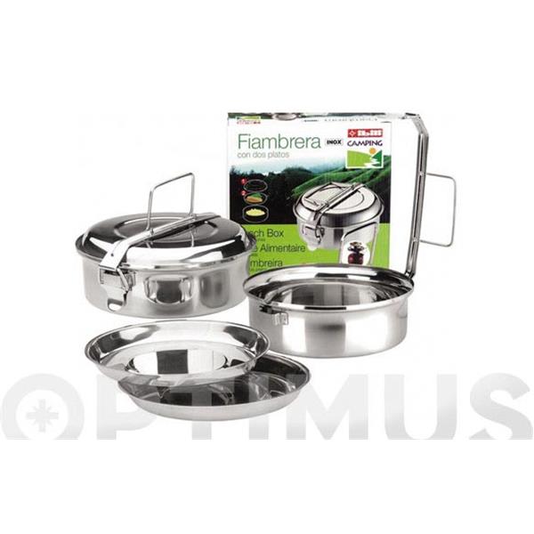 FIAMBRERA CON 2 PLATOS INOX 16 CM 1L ibili