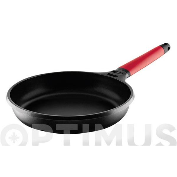 SARTEN INDUCTION MANGO DESMONTABLE ROJO 22 CM