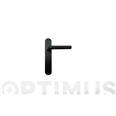 9699803 MANETA 575 INOX PLACA OVAL L-NEGRA (162)