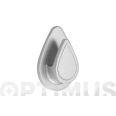 COLGADOR RESISTENTE AL AGUA "GOTA" CROMO MATE BLISTER 1 UNIDAD