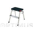 TABURETE DOMESTICO ALUMINIO M-2 2 PELDAÑOS NEGRO ROLSER