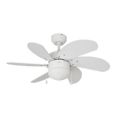 VENTILADOR DE TECHO MODELO ARAL BLANCO  50W Ø ASPAS 76 CM